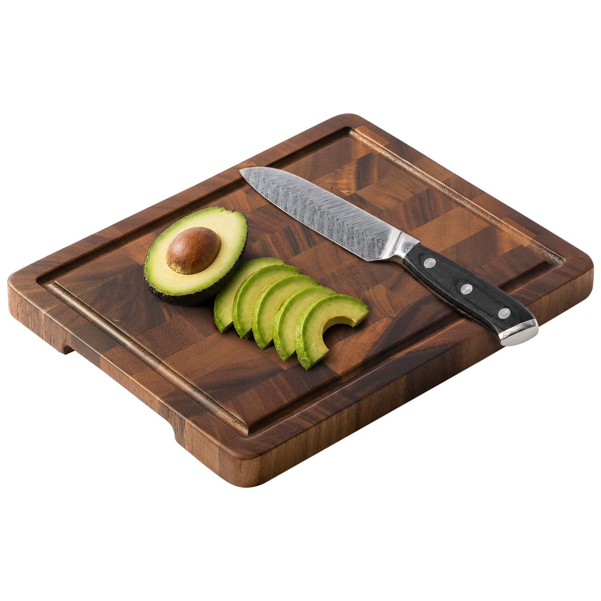 Small Wooden Cutting Board, Mini Walnut Cutting Board for Kitchen