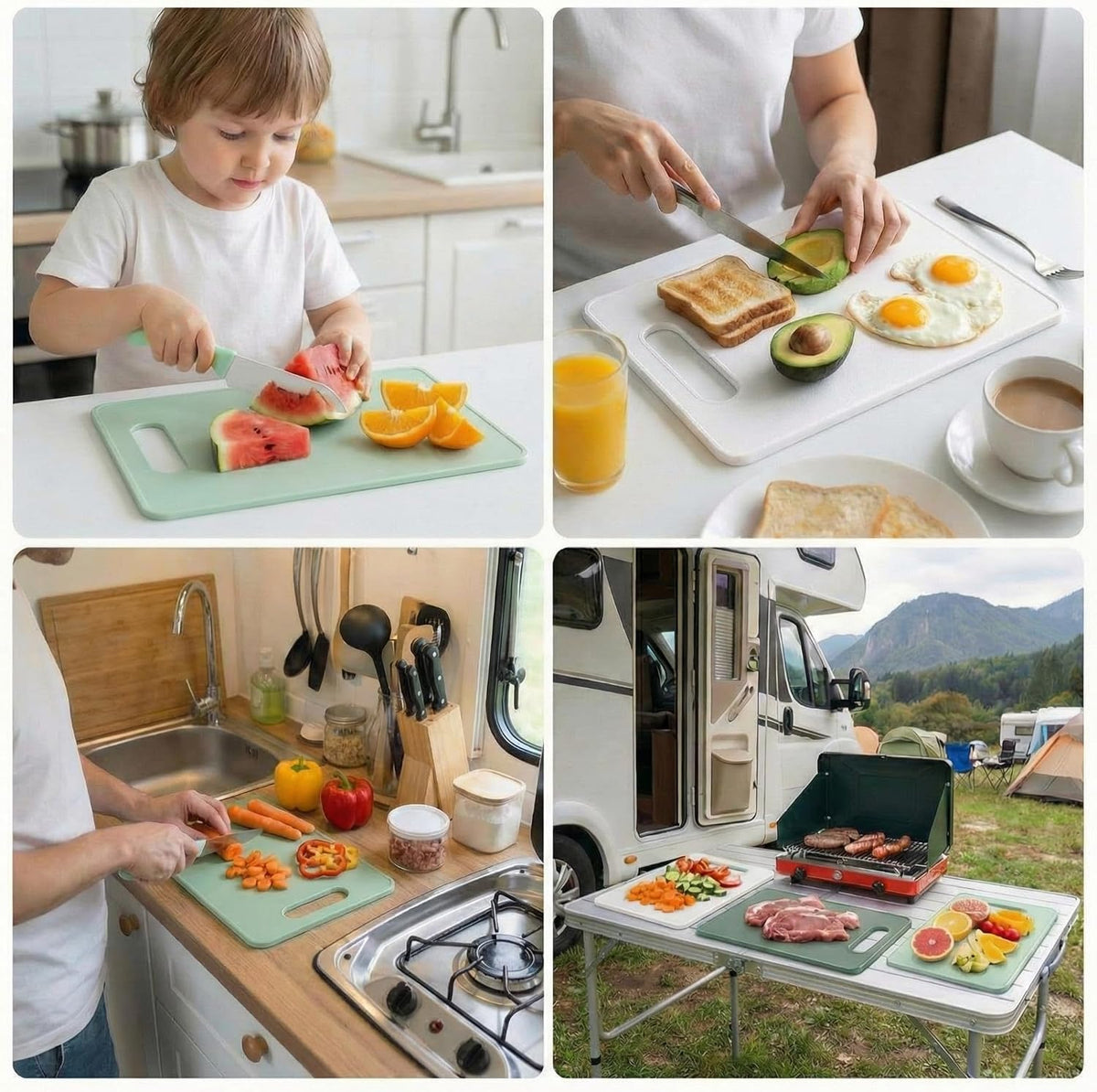 Ziliny 3 Pcs Flexible Small Cutting Boards for Small Kitchen