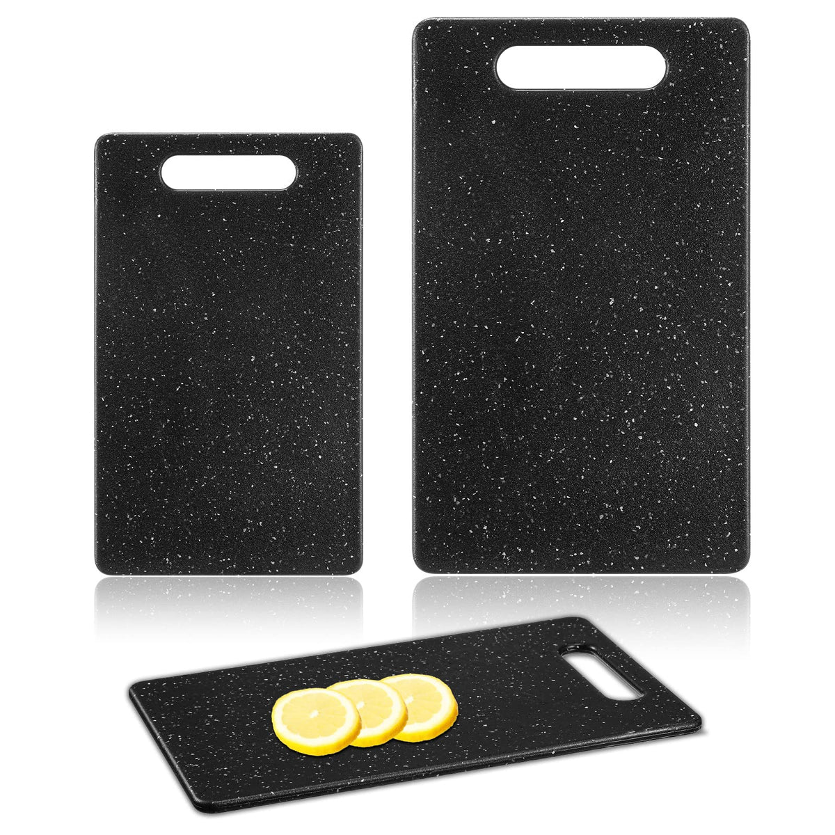 Lounsweer Small Plastic Cutting Board Kitchen, 6" X 10", Black