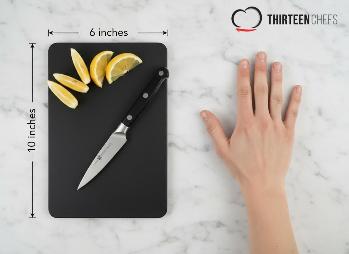 10x6 Inch Small Cutting Board and Bar Board, Black Plastic for Restaurants