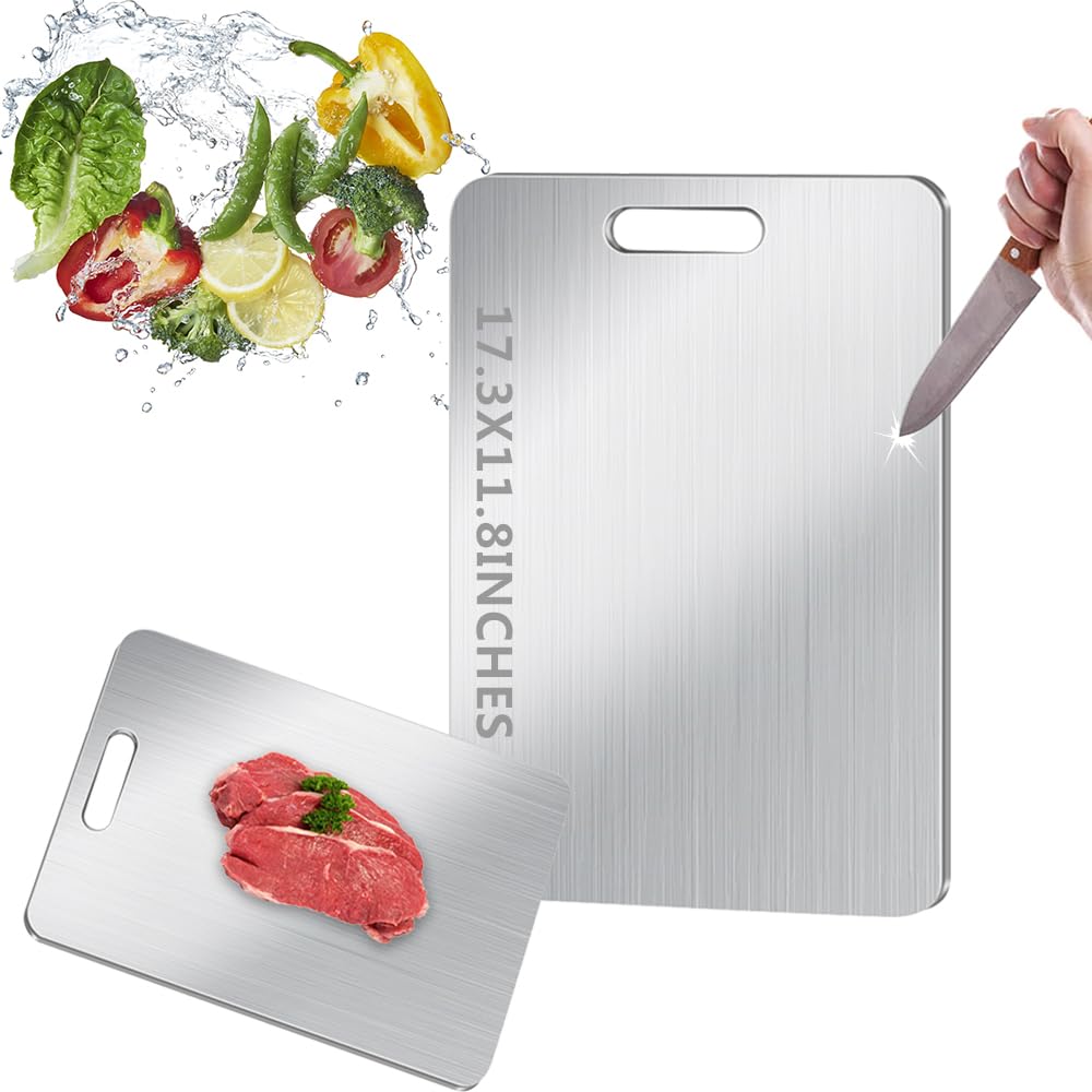 Titanium Cutting Board for Kitchen, Metal Non Stick Chopping Board