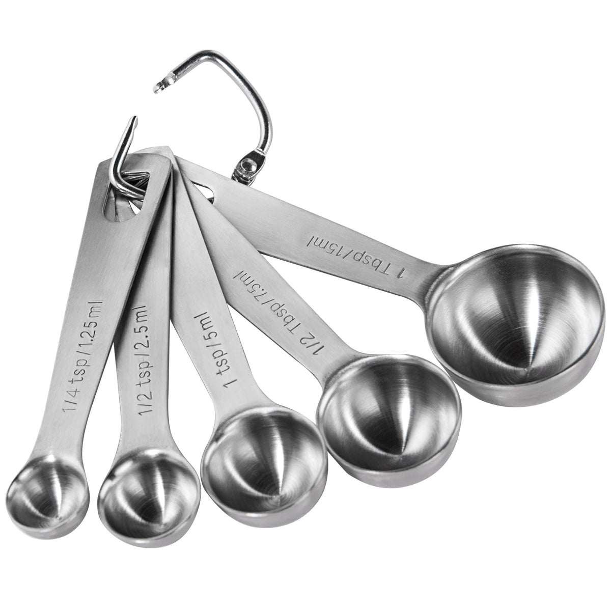 U-Taste 18/8 Stainless Steel Measuring Spoons Set of 7, Teaspoon Tablespoon