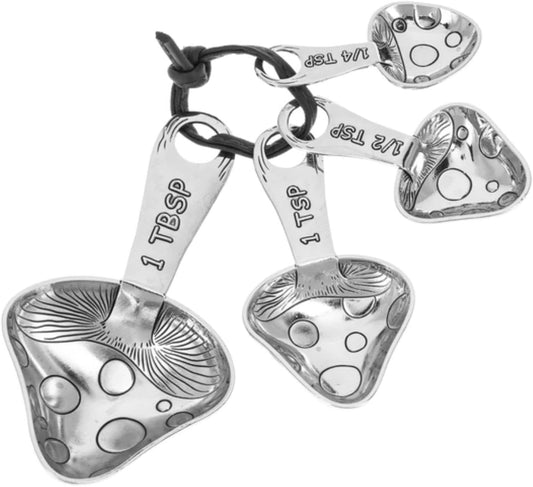 Ganz 4-Piece Measuring Spoons Set, Polka Dot Mushroom