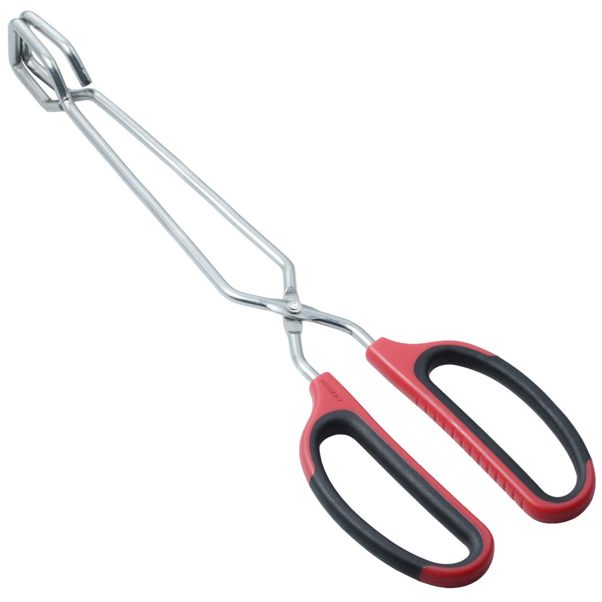 HINMAY Stainless Steel Scissor Tongs 10-Inch and 12-Inch Set, Set of 2