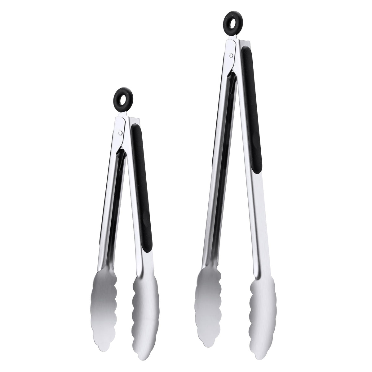 7-Inch Stainless Steel Kitchen Tongs Set, for Cooking Serving (7", 3PCS)