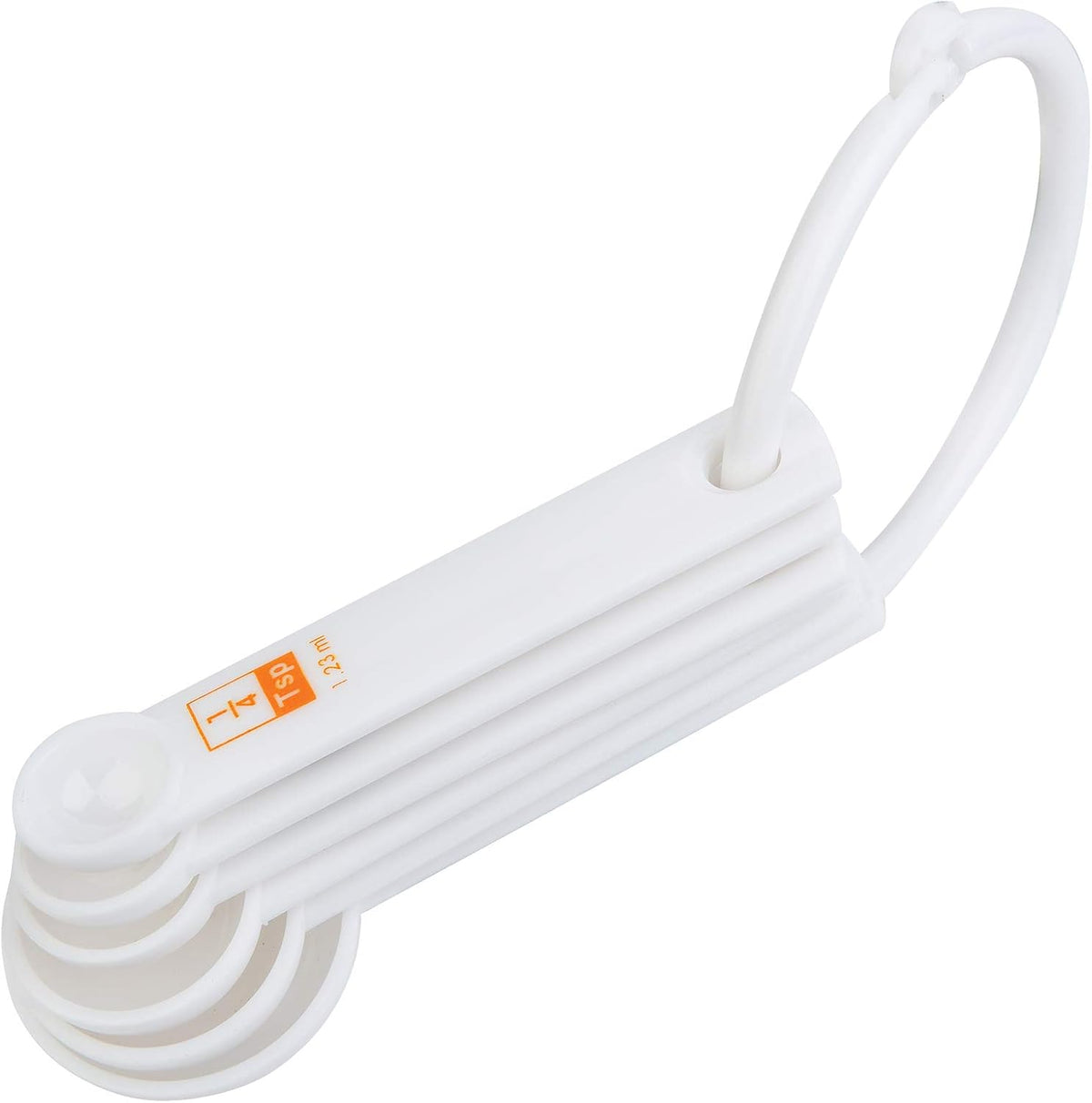 Fox Run 6-Piece Plastic Measuring Spoon Set White, 1.6 x 9 x 3 inches