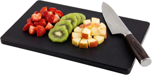 Restaurantware Bar Cutting Board Food Prep Cutting Board Bar Prep - 6" x 10" - Black - Premium Plastic - Professional Grade - Non-Slip - 1ct Box