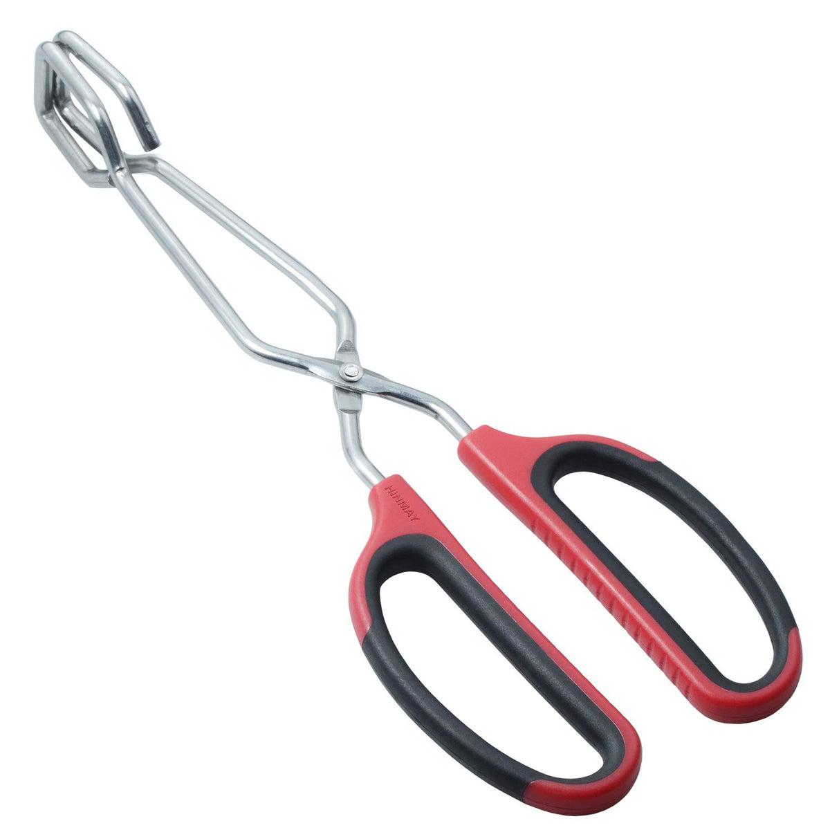 HINMAY Stainless Steel Scissor Tongs 10-Inch and 12-Inch Set, Set of 2