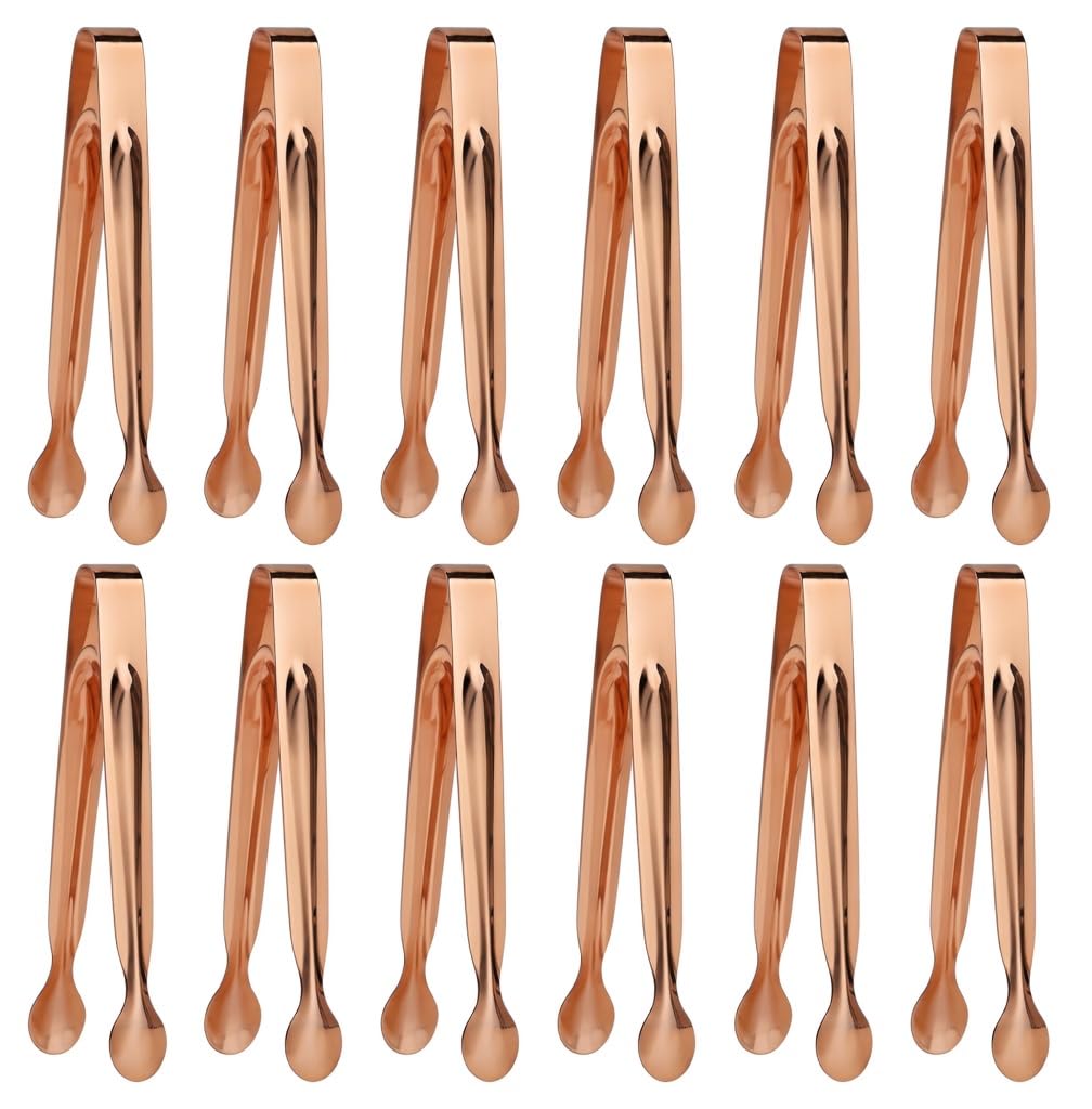 Small Serving Tongs,Ice Tongs,Sugar Tongs,Kitchen Tiny Tongs for Appetizers,12 PCS(6 Inch)
