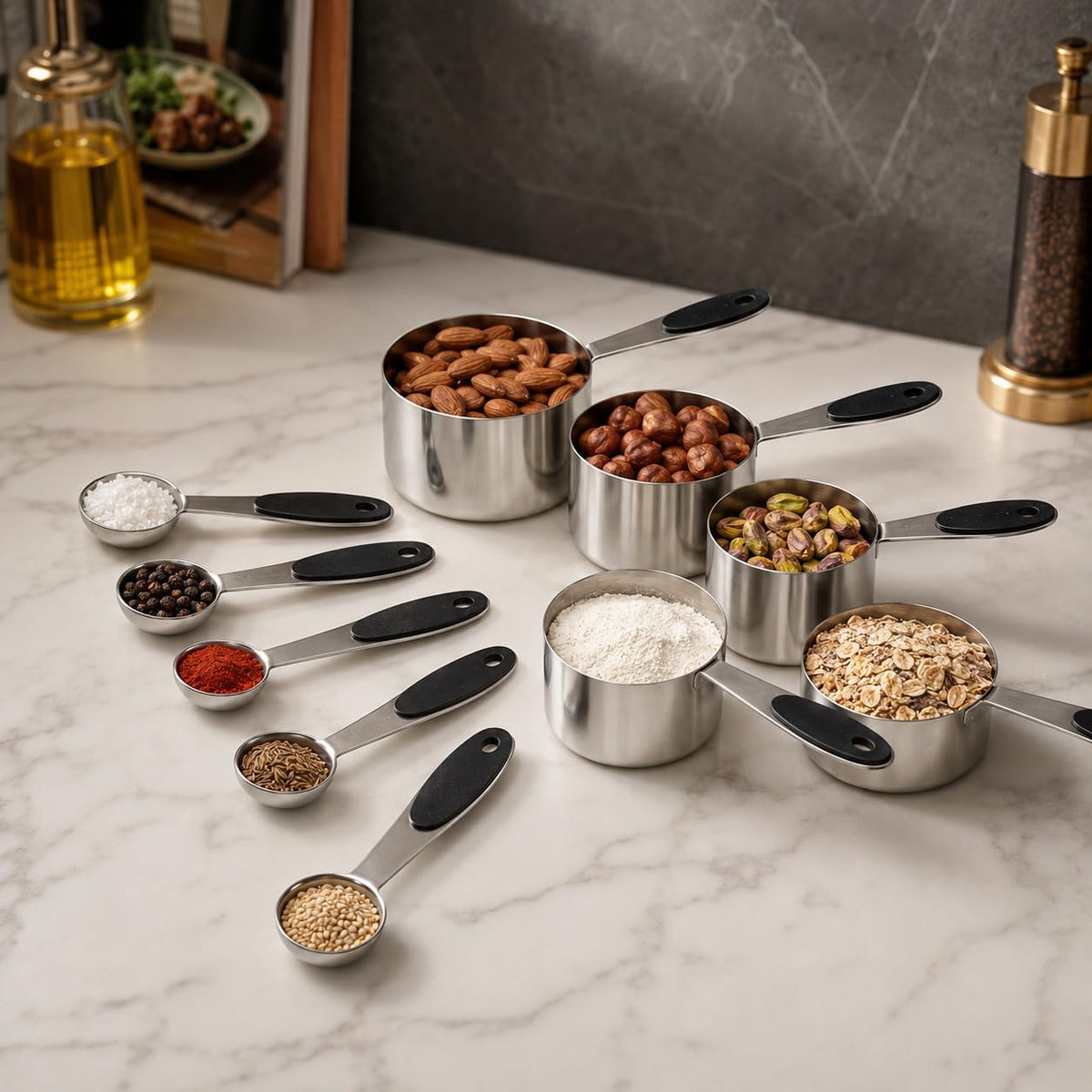 10-Piece Magnetic Measuring Cups and Spoons Set