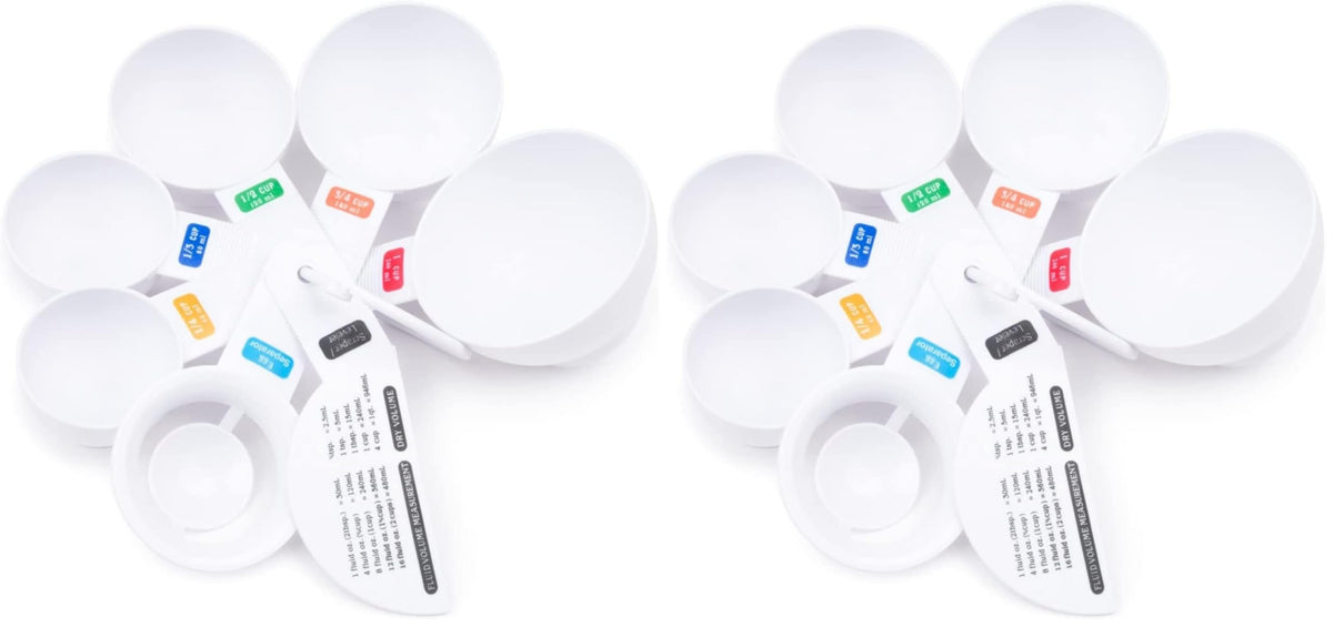 Fox Run 6-Piece Plastic Measuring Spoon Set White, 1.6 x 9 x 3 inches