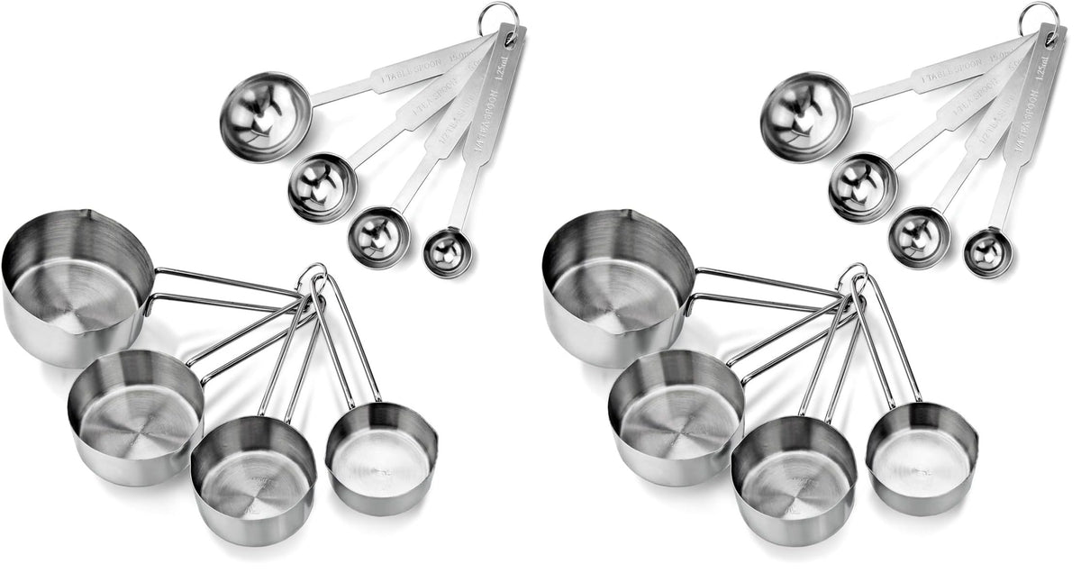 New Star Foodservice 42917 Stainless Steel Measuring Cups & Spoons Set