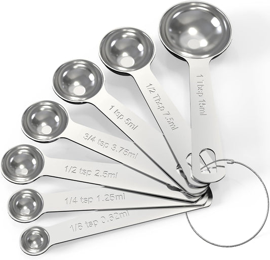 TILUCK Stainless Steel Measuring Cups & Spoons Set,Coffee Scoop Spoon