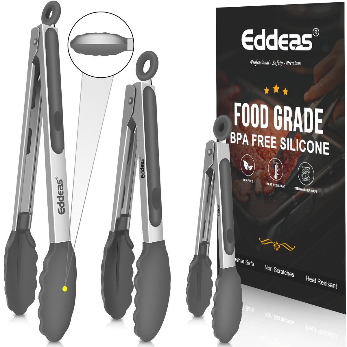EDDEAS 12 PCS Small Serving Tongs, 4.3" Mini Gold Tongs, Gold Kitchen Tongs for Serving Food, Coffee Bar, Tea Party, Desserts Party and Ice Bucket