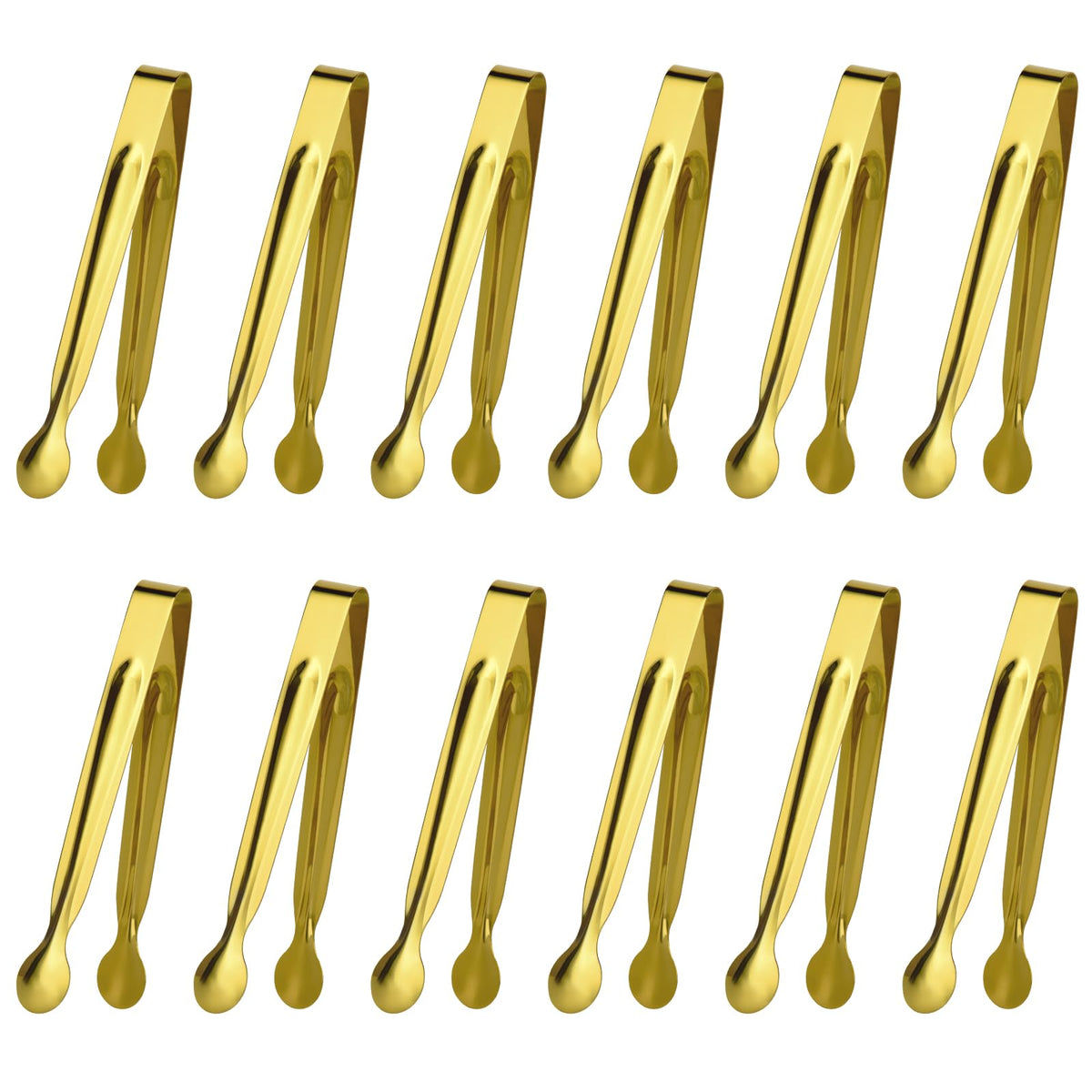 Small Serving Tongs,Ice Tongs,Sugar Tongs,Kitchen Tiny Tongs for Appetizers,12 PCS(6 Inch)