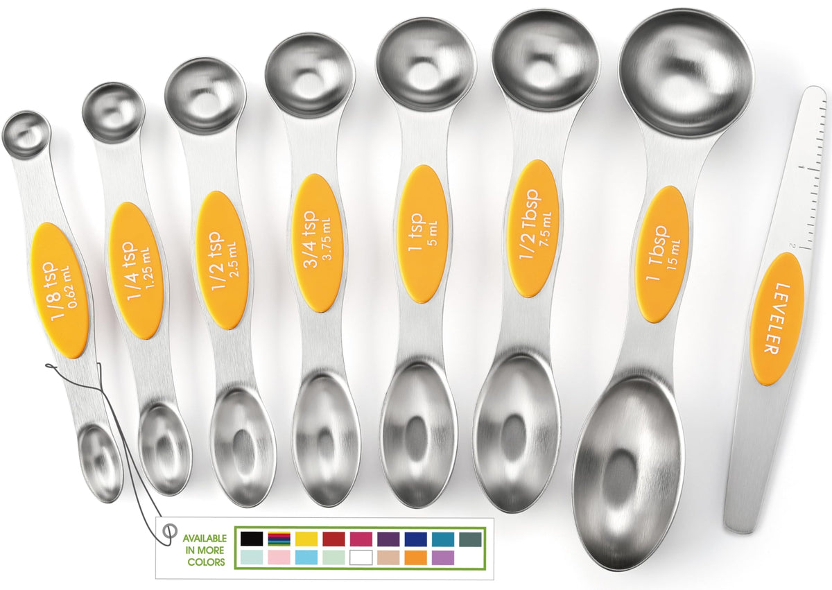 Spring Chef Stainless Steel 8 Magnetic Measuring Spoons Set, Desert Sunset