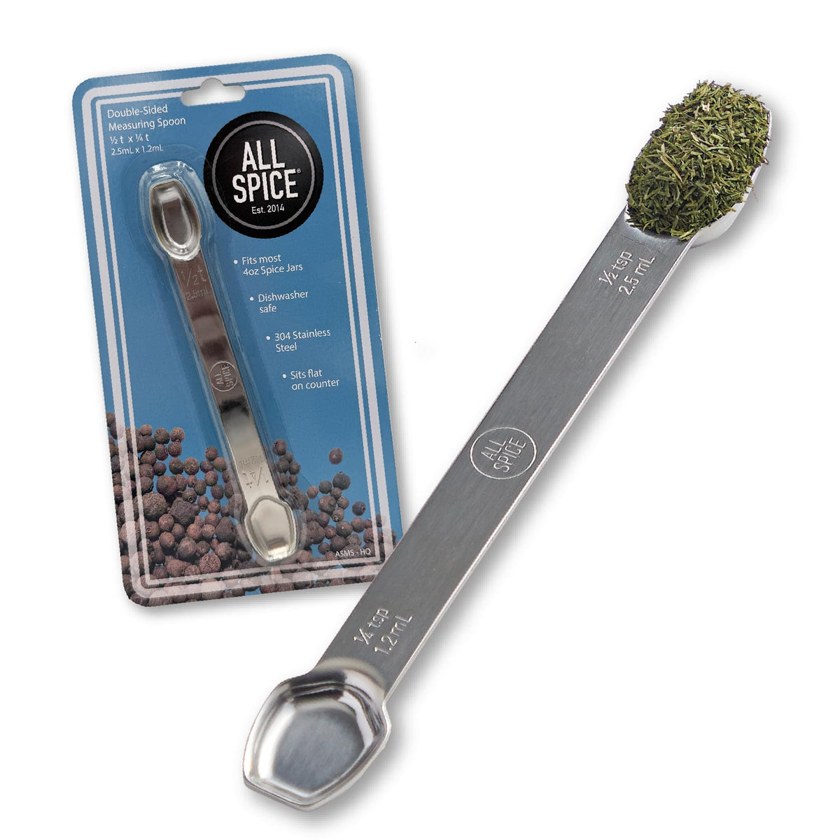 AllSpice Stainless Steel Double Sided Measuring Spoon Set