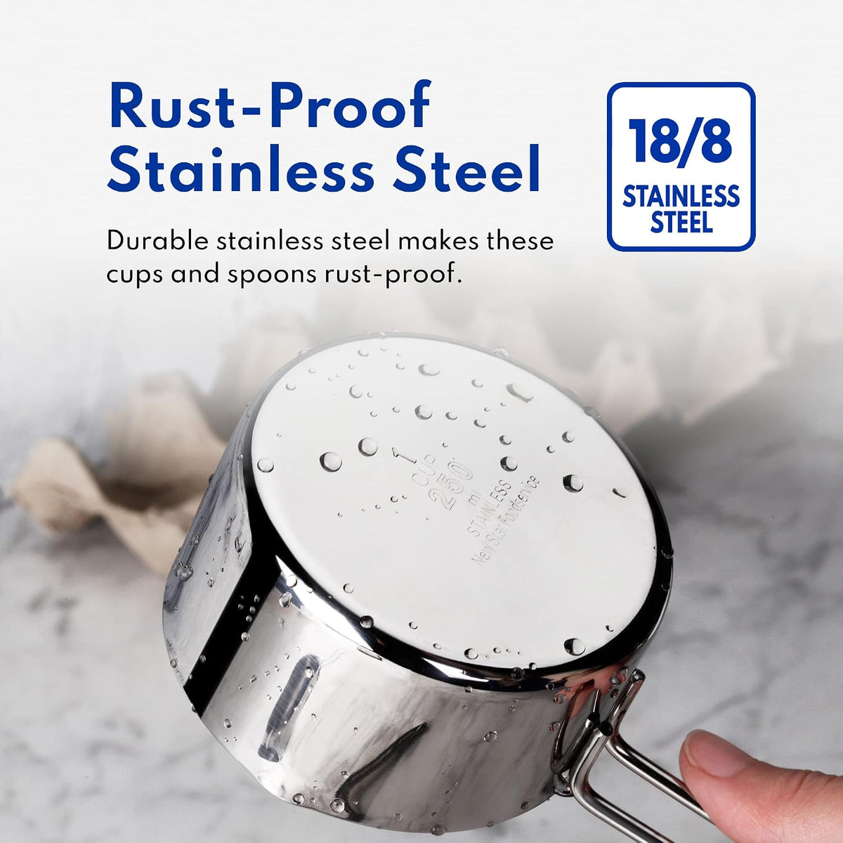 New Star Foodservice 42917 Stainless Steel Measuring Cups & Spoons Set