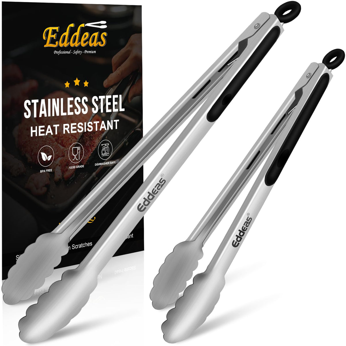 EDDEAS 12 PCS Small Serving Tongs, 4.3" Mini Gold Tongs, Gold Kitchen Tongs for Serving Food, Coffee Bar, Tea Party, Desserts Party and Ice Bucket