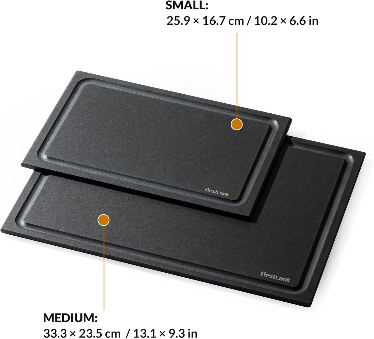 Wood Fiber Composite Cutting Board Set of 2, Dishwasher Safe, Non-Toxic