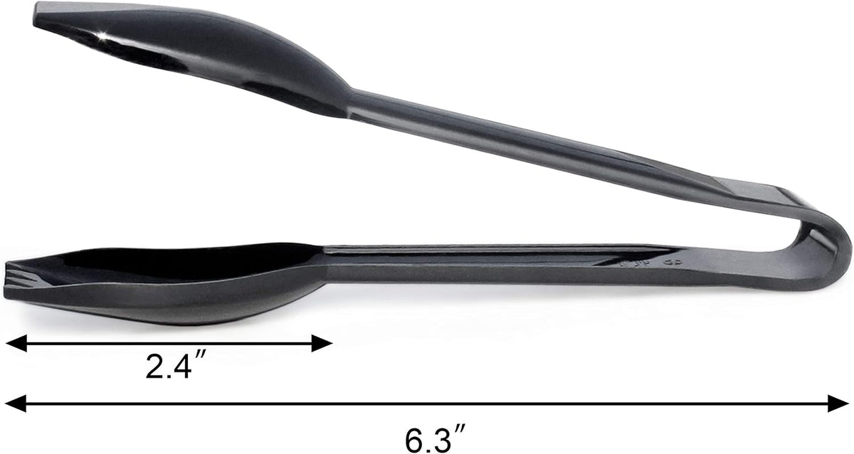 New Star Foodservice 42290 Utility Tong, Black, 6 Inch, Set of 12