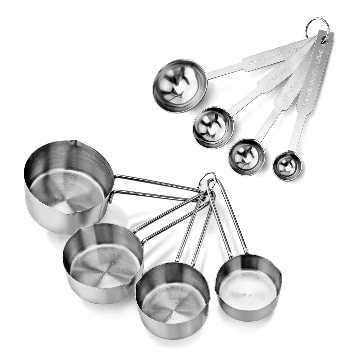 New Star Foodservice 42917 Stainless Steel Measuring Cups & Spoons Set
