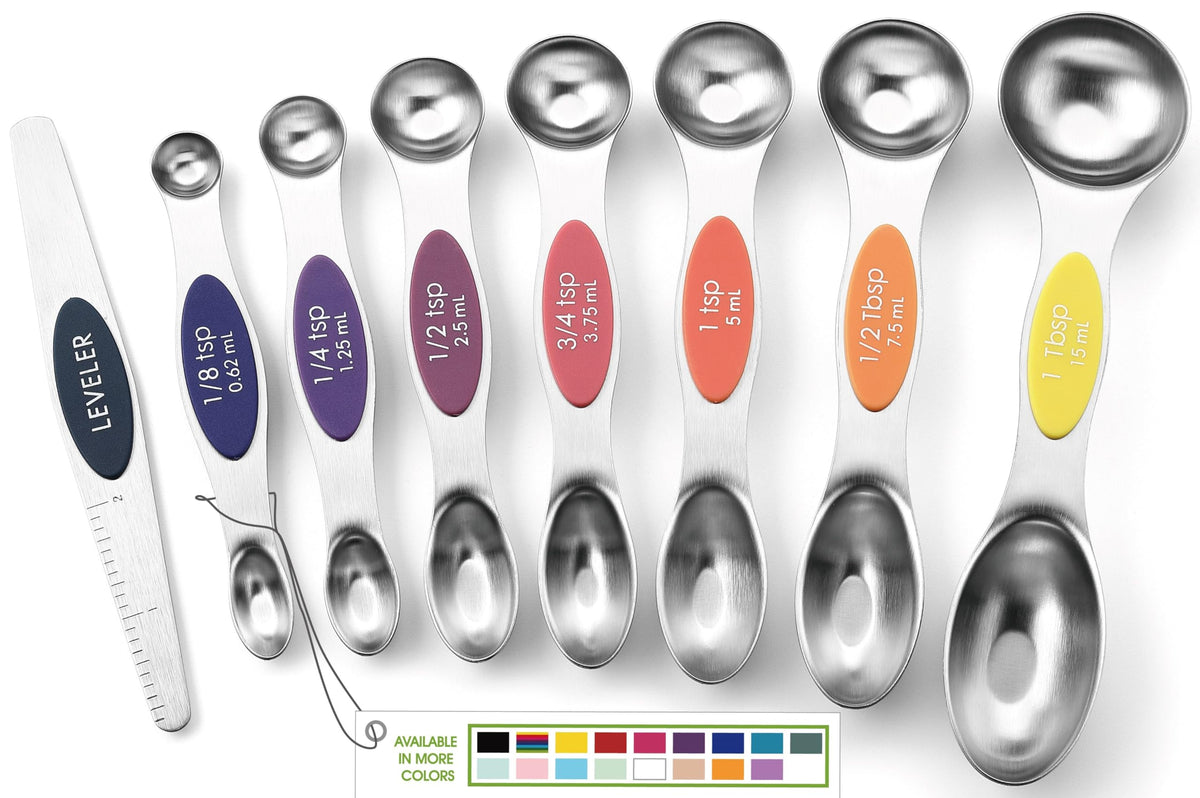 Spring Chef Stainless Steel 8 Magnetic Measuring Spoons Set, Desert Sunset