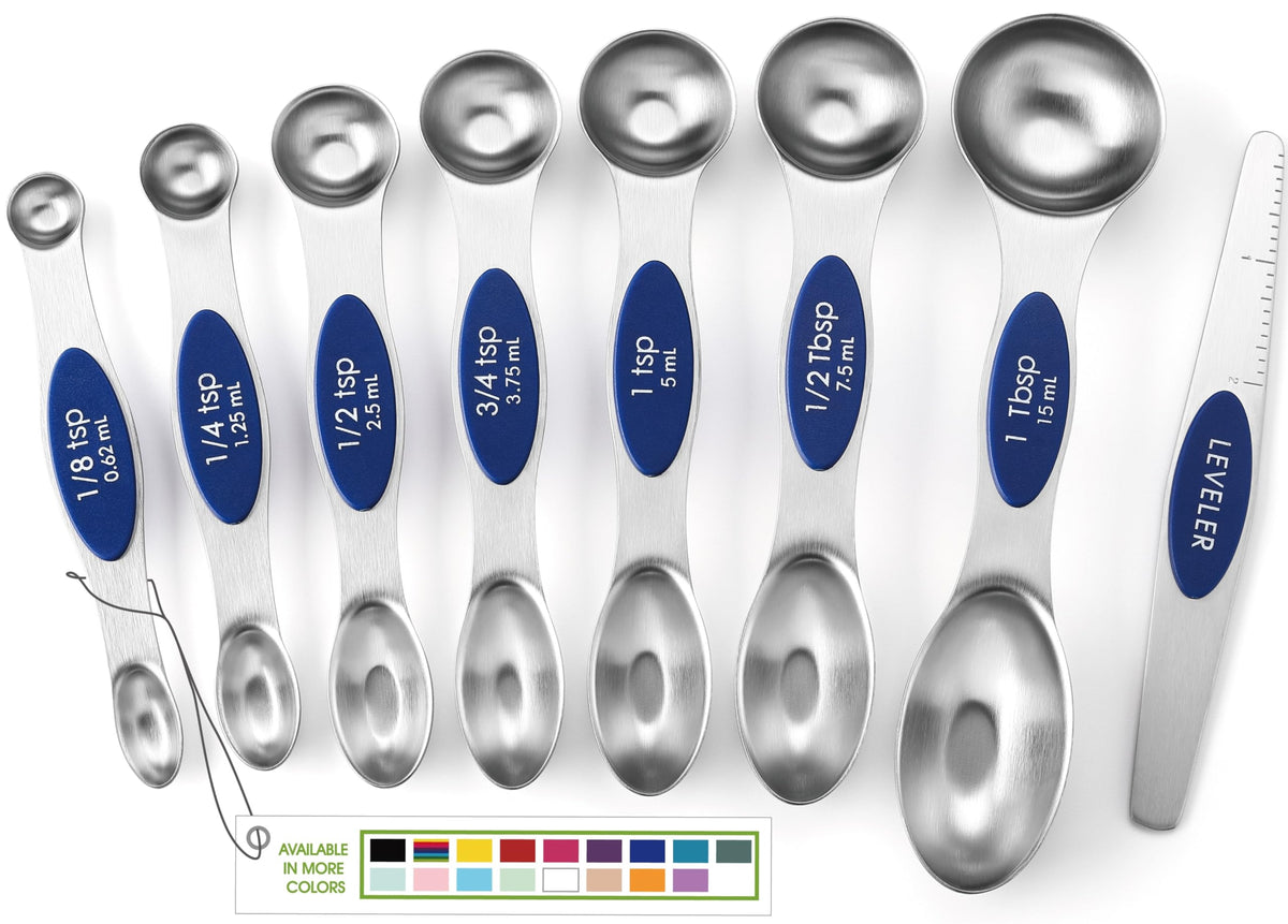 Spring Chef Stainless Steel 8 Magnetic Measuring Spoons Set, Desert Sunset