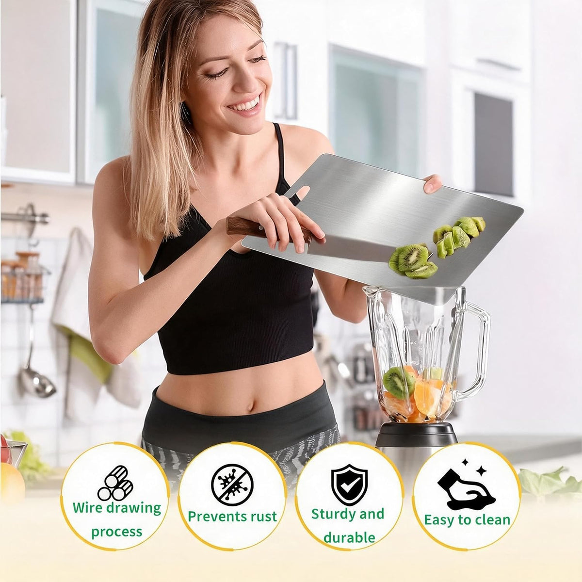 Katori Titanium Cutting Board, 100% Pure Titanium Cutting Boards for Kitchen, Double Sided Non Toxic Cutting Board,Hygiene Durable Chopping Board Suitable for Dishwasher Safe (1PCS,XL)