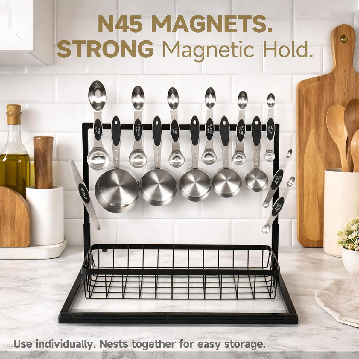 10-Piece Magnetic Measuring Cups and Spoons Set