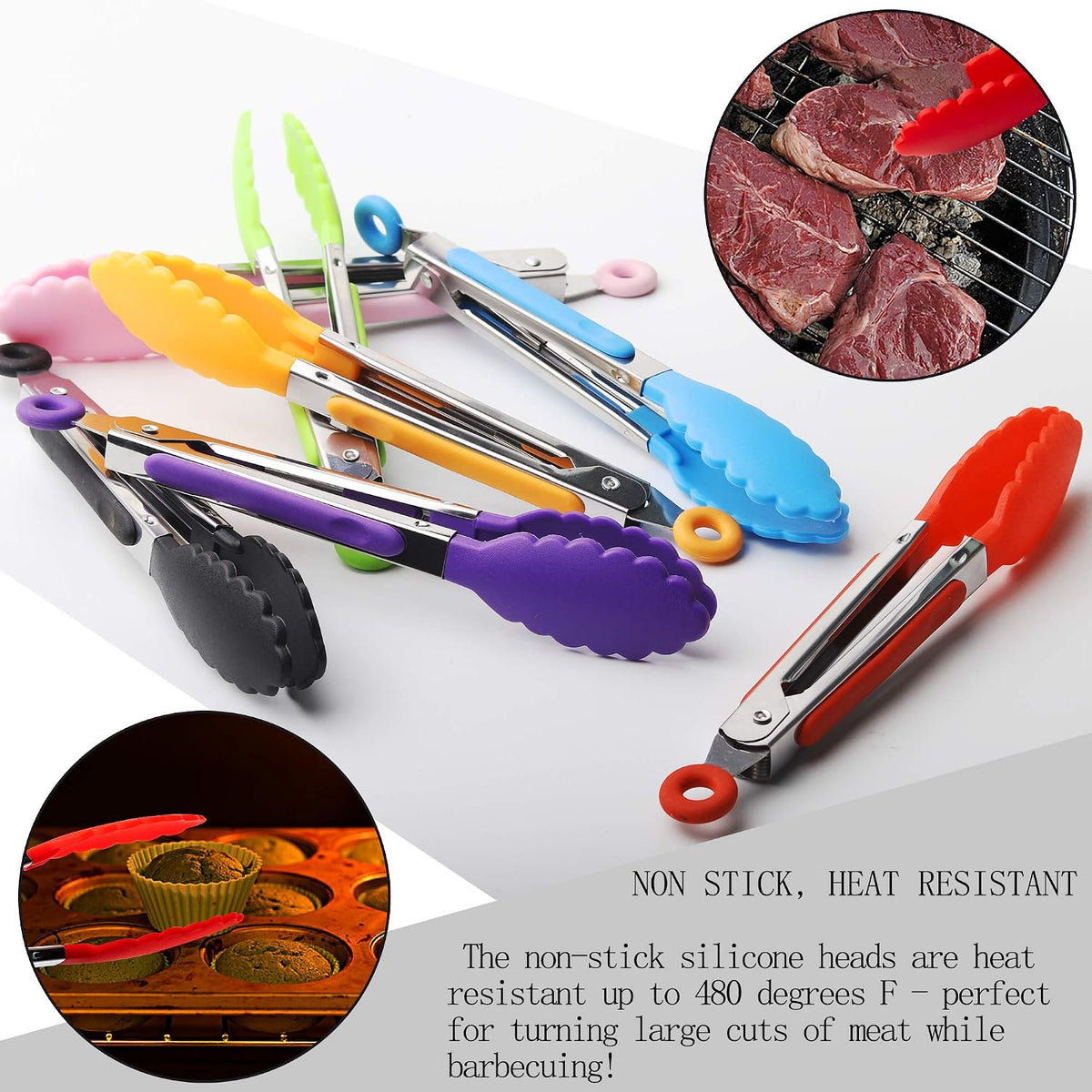 7-piece kitchen clip set, 7-inch color mini food clip