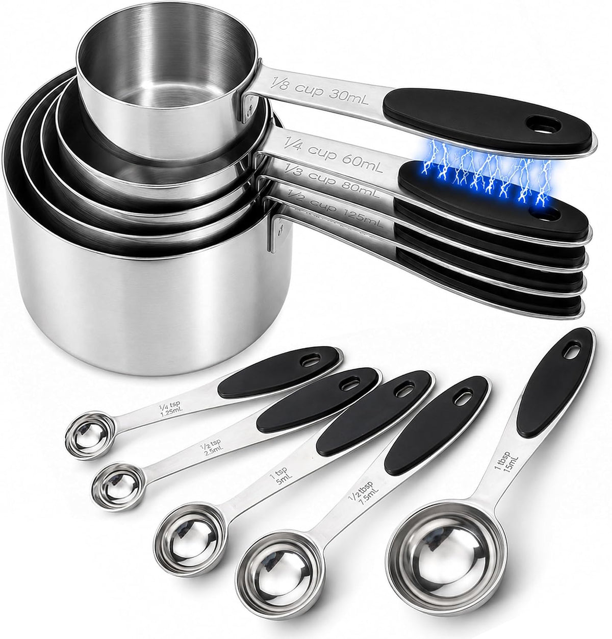 10-Piece Magnetic Measuring Cups and Spoons Set
