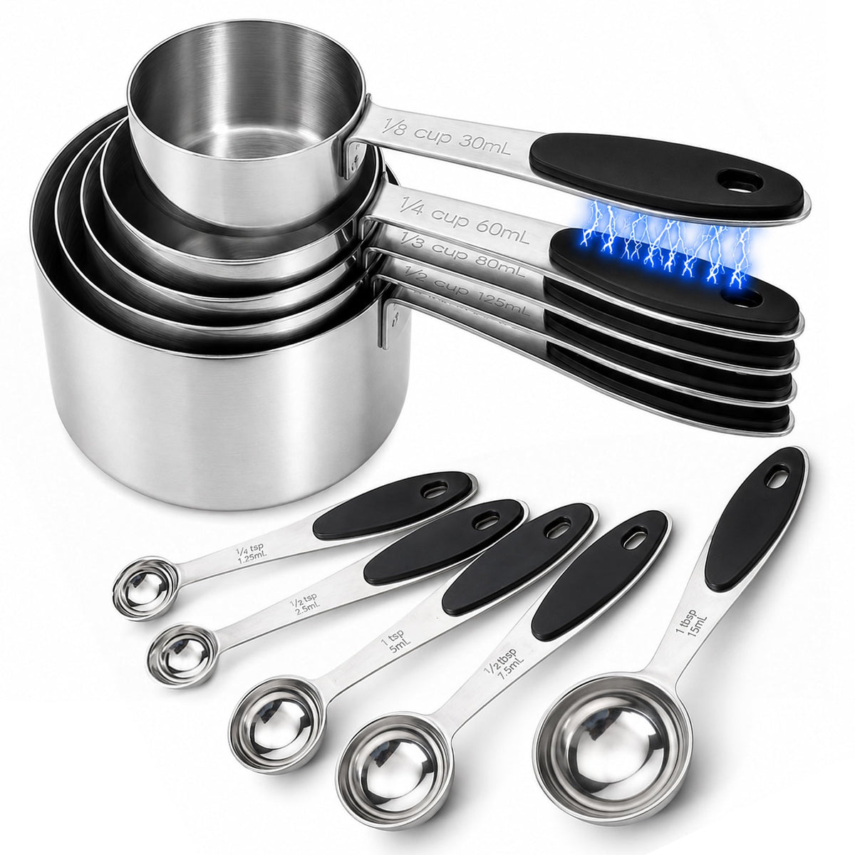 10-Piece Magnetic Measuring Cups and Spoons Set