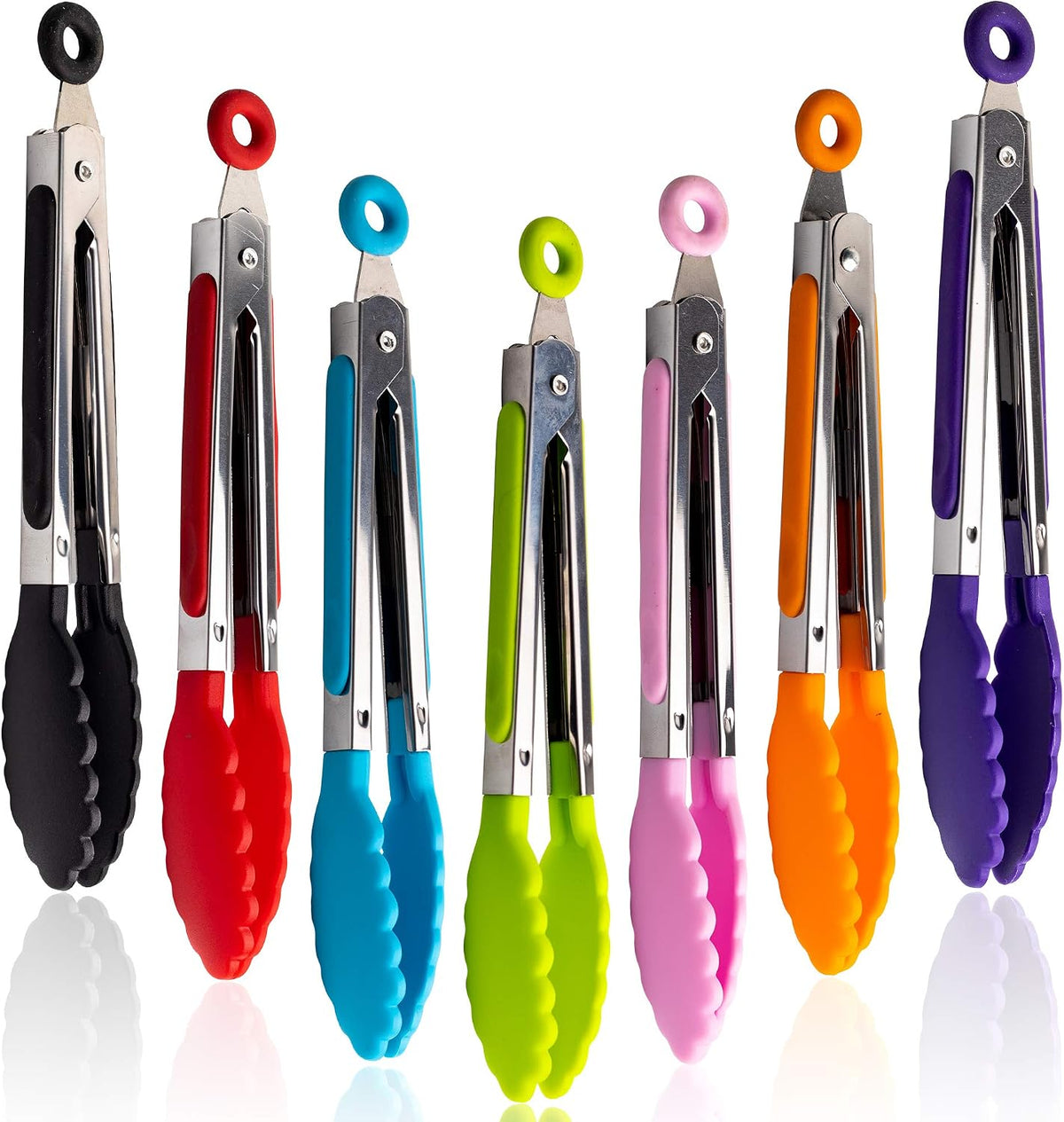 7-piece kitchen clip set, 7-inch color mini food clip