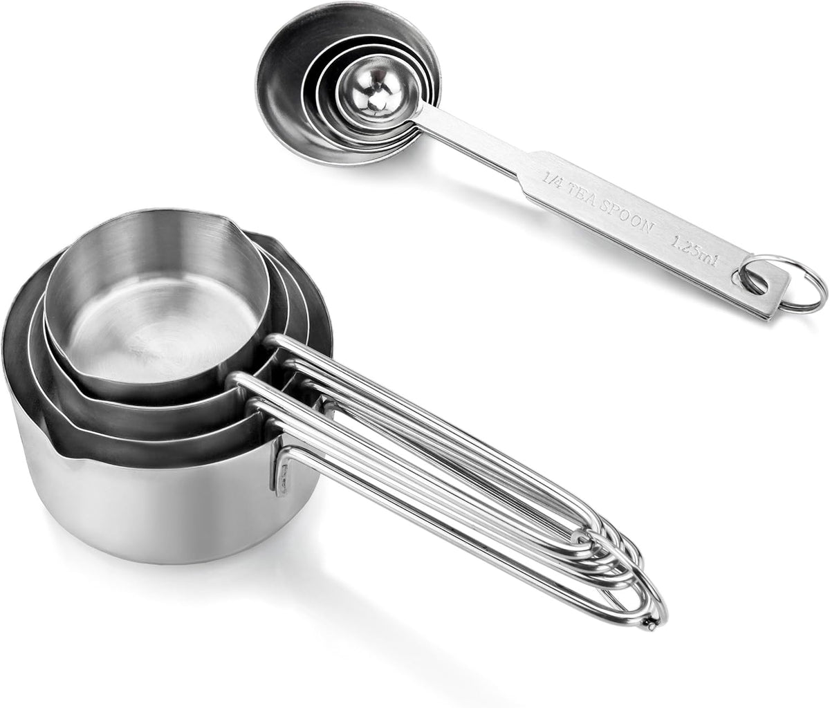 New Star Foodservice 42917 Stainless Steel Measuring Cups & Spoons Set