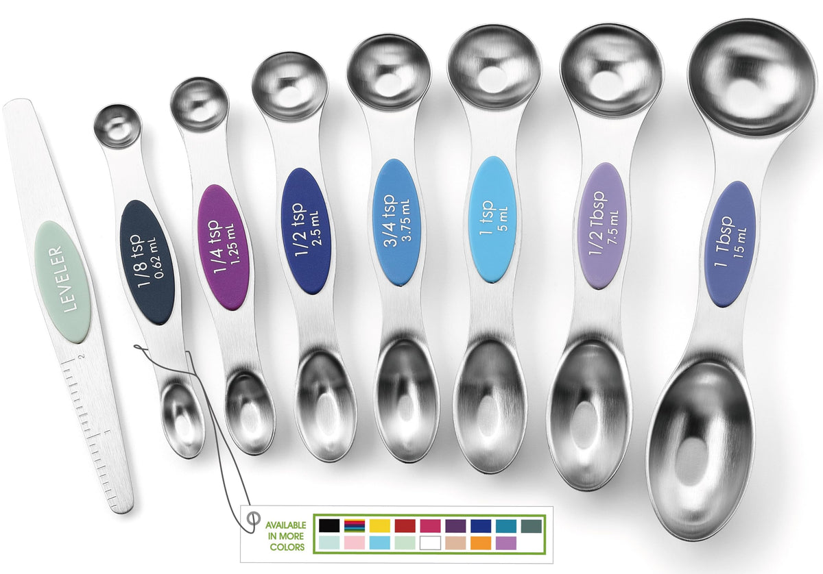 Spring Chef Stainless Steel 8 Magnetic Measuring Spoons Set, Desert Sunset