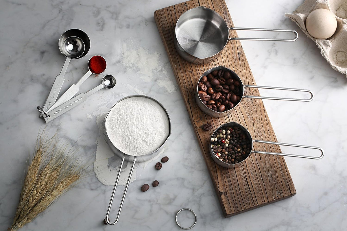 New Star Foodservice 42917 Stainless Steel Measuring Cups & Spoons Set